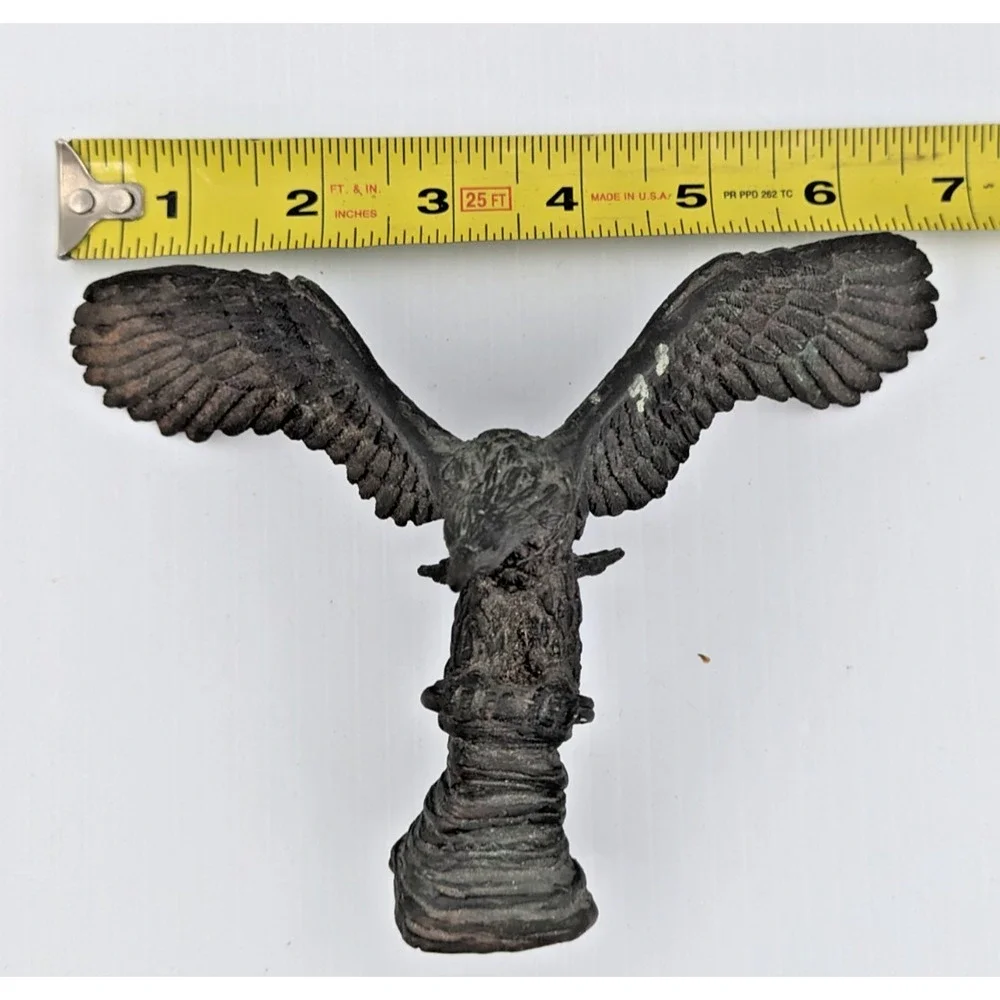 Vintage Bronze Metal Eagle Topper Finial Solid 4-3/4" H - Picture 11 of 13